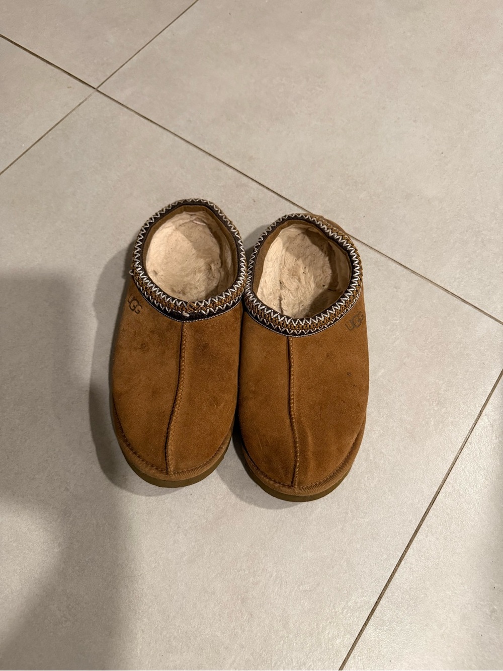 Women’s Ugg Tasmans Suede Slip-On Mule in Brown